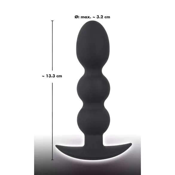 Black Velvets Heavy - 145 g kuuliga anaalpistik (must)