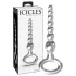 Icicles No. 67 - klaasist dildo kuulidega - läbipaistev