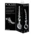 Icicles No. 67 - ümmargune klaasist dildo (läbipaistev)