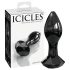Icicles No. 78 - kooniline klaasist anaalplug (must)