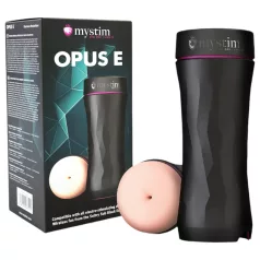   mystim Opus E Anus - anaalse elektro masturbator - silikoon, must/naturaalne