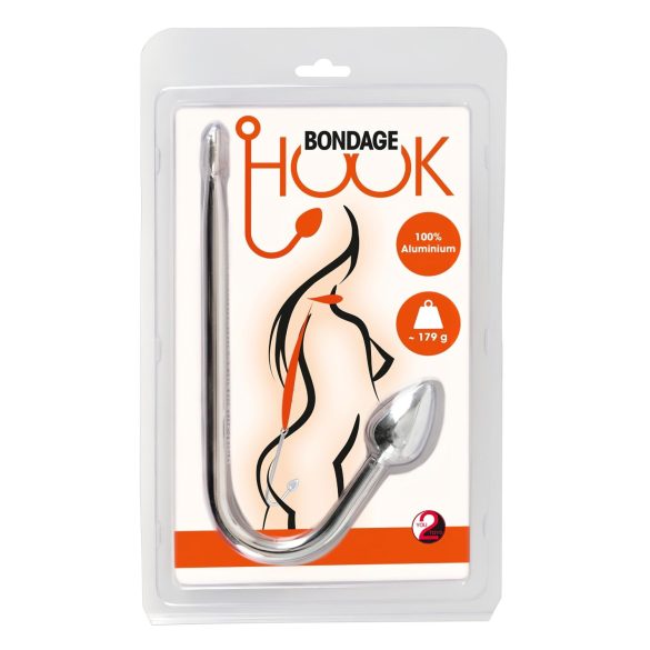 You2Toys - Bondage Hook - alumiinium anaalkonks (179g) - hõbedane