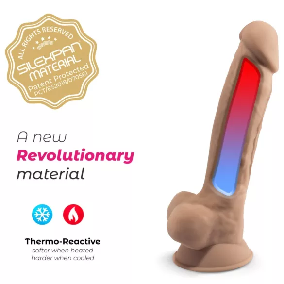 Silexd 7 - dildo iminapaga - 17,5 cm naturaalne