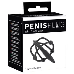 Penisplug - peenisepea puur dilataatoriga - silikoon - must