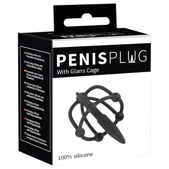 You2Toys - peeniseplug - silikoonist peapea puuri dilataatoriga (must)