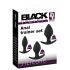 Black Velvet - 3-osaline silikoonist anaaltappide komplekt - must