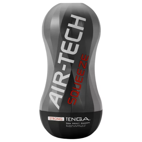 TENGA Air-Tech Squeeze Strong - masturbaator vaakumiga - must