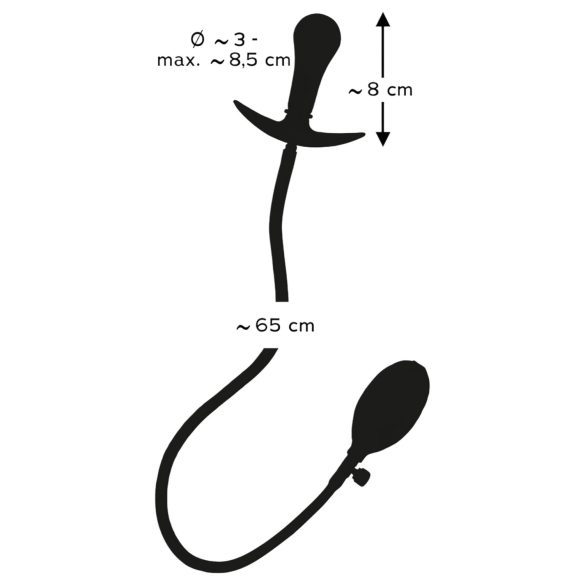 You2Toys - täispumbatav anaalpunn kuulidega - must