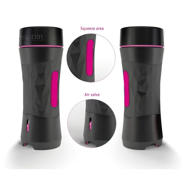 mystim OPUS Mica - realistlik masturbaator tupe avaga - naturaalne/must