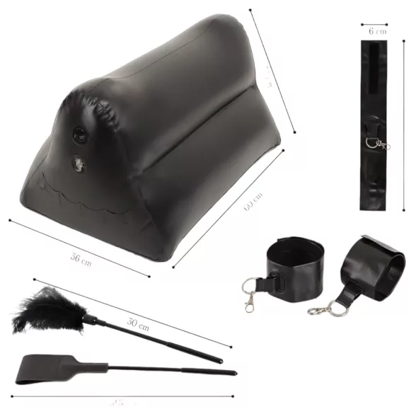 You2Toys - täispuhutav seksipadi komplekt - must