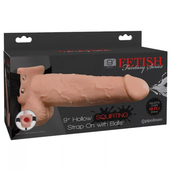 Fetish Strap-On 9 - õõnes strapon dildoga sprits, naturaalne