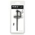 Peenise pistik - silikoonist ureetra laiendaja ja peeniserõngas (0,6mm) - must
