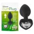 You2Toys Anaaltapp - valge kiviga anaaltapp (must)
