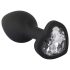 You2Toys Anaaltapp - valge kiviga anaaltapp (must)