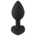 You2Toys Anaaltapp - valge kiviga anaaltapp (must)