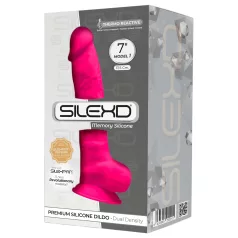 Silexd 7 - dildoga munanditega iminapaga - 17,5cm roosa