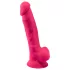 Silexd 7 - iminapaga, munanditega dildo - 17,5 cm (roosa)