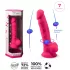 Silexd 7 - iminapaga, munanditega dildo - 17,5 cm (roosa)