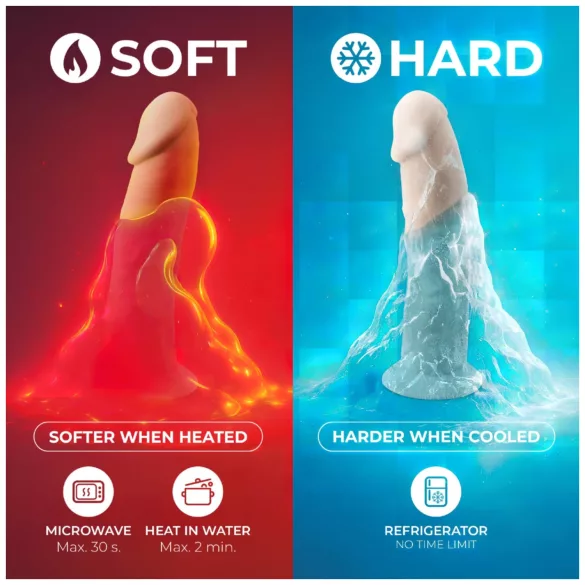 Silexd 7 - iminapaga, munanditega dildo - 17,5 cm (roosa)