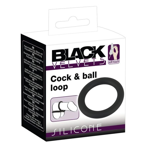 Black Velvet - silikoonist peeniserõngas (must) - 5cm