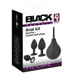 Black Velvets - anaaltappide komplekt (4‑osaline, must)