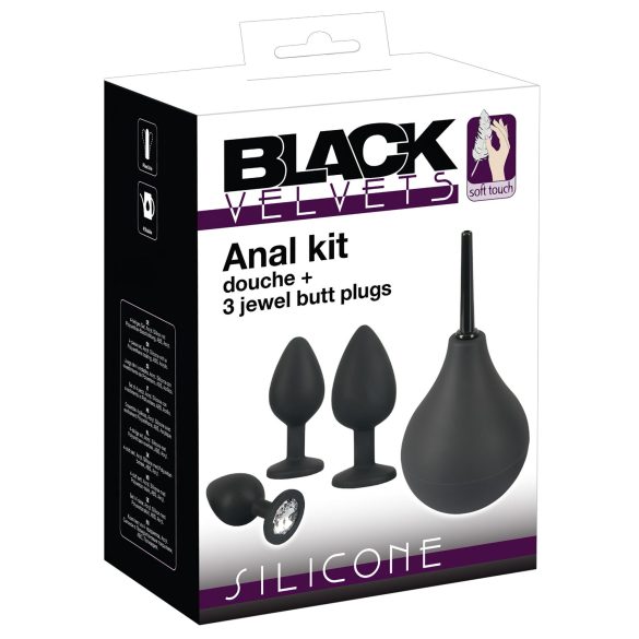 Black Velvets - anaaltappide komplekt 4 tk - must