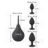 Black Velvet - anaaltapi komplekt (4 osaline) - must