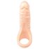 Realistixxx Double F - realistlik dildo ja peeniserõngas (naturaalne)