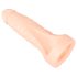 Realistixxx Double F - realistlik dildo ja peeniserõngas (naturaalne)