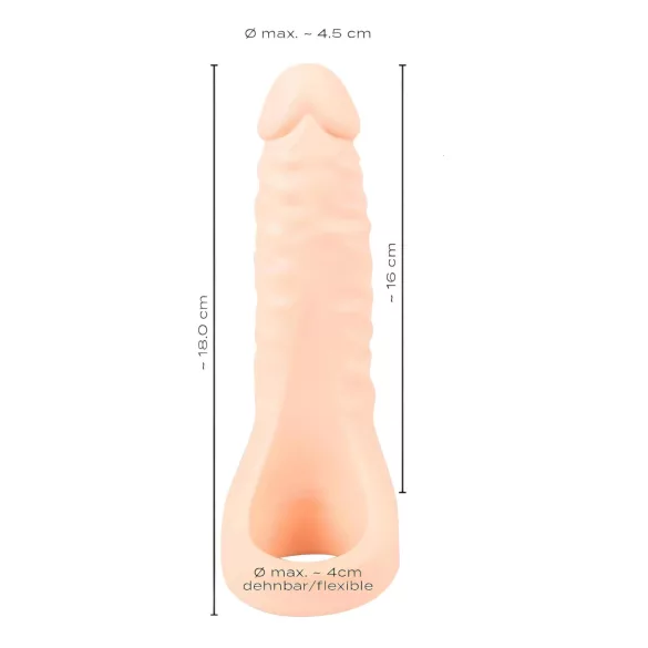 Realistixxx - topelt dildos rõngaga - realistlik nahatooni dildo