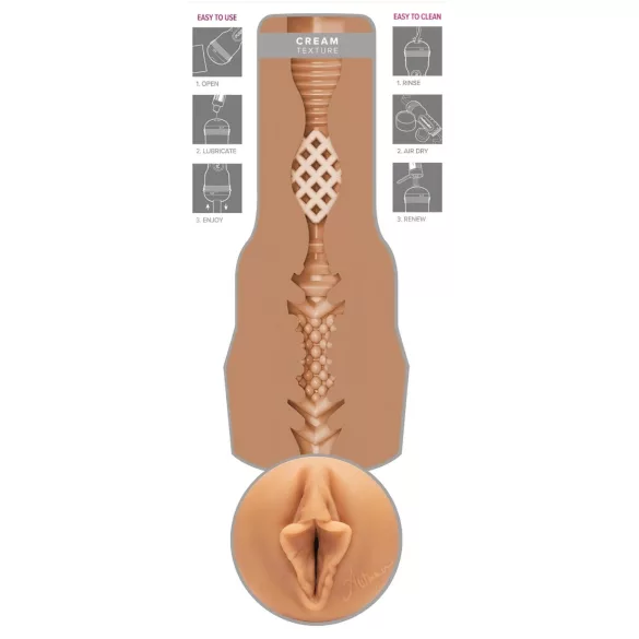 Fleshlight Autumn Falls Cream - masturbaator - realistlik tupeavaga - naturaalne