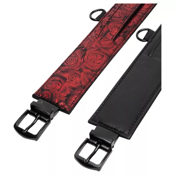 Fifty Shades of Grey - pahkluu käerauad - nahk - must-punane