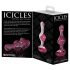 Icicles nr 75 - südamekujuline klaasist anaalplug (roosa)