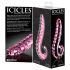 Icicles nr 24 - sooniliste mustritega roosa klaasdildo