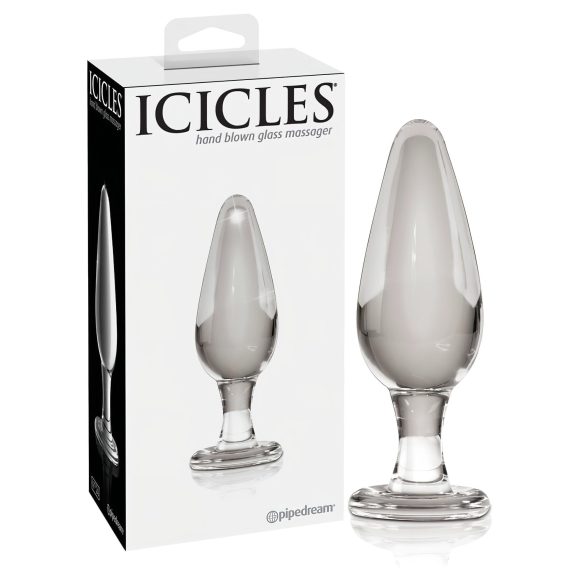 Icicles nr 26 - kooniline klaasist anaaltapp (läbipaistev)