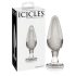 Icicles nr 26 - kooniline klaasist anaaltapp (läbipaistev)