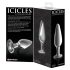 Icicles nr 26 - kooniline klaasist anaaltapp (läbipaistev)
