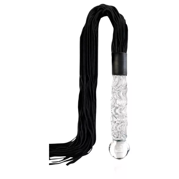 Icicles No. 38 - nahast piits ja klaasist dildo - läbipaistev-must