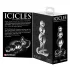 Icicles No. 47 - klaasist anaaliplug kolmikhelmestega läbipaistev