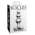 Icicles No. 47 - klaasist anaaliplug kolmikhelmestega läbipaistev