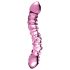 Icicles No. 55 - kahepoolne, G-punkti klaasdildo (roosa)