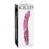Icicles nr 57 - kaheotsaline roosa klaasdildo (peenise kujuga)