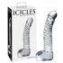 Icicles nr. 61 - munadega klaasist dildo (läbipaistev)