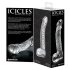 Icicles nr. 61 - munadega klaasist dildo (läbipaistev)