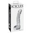 Icicles nr. 61 - munadega klaasist dildo (läbipaistev)