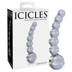   Icicles No. 66 - klaasist dildos - kumer, pallikestega - läbipaistev