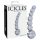 Icicles nr 66 - kaardus ja ümar klaasdildo (läbipaistev)