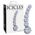 Icicles nr 66 - kaardus ja ümar klaasdildo (läbipaistev)