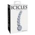 Icicles nr 66 - kaardus ja ümar klaasdildo (läbipaistev)