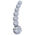 Icicles nr 66 - kaardus ja ümar klaasdildo (läbipaistev)